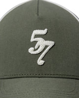Unisex Cap 6 Panel Cotton Drill Structured Front Raw Contrast Piping Bilateral Embroidery Tone Eyelets - Khaki 63_031H003_CAQ150309_3