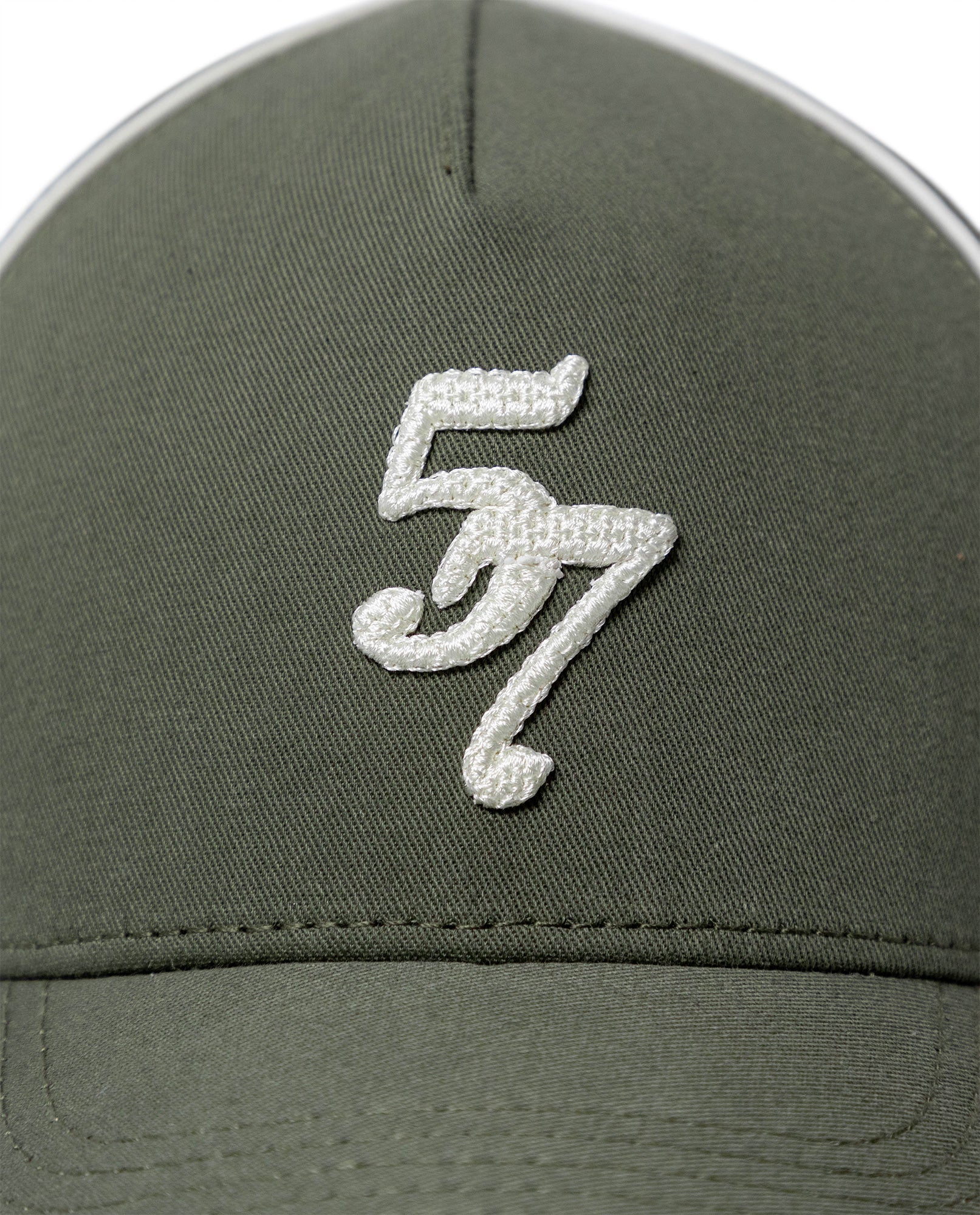 Unisex Cap 6 Panel Cotton Drill Structured Front Raw Contrast Piping Bilateral Embroidery Tone Eyelets - Khaki 63_031H003_CAQ150309_3
