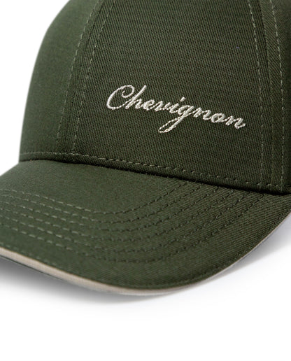 Unisex Cap 6 Panel Cotton Drill Structured Front Bilateral Embroidery-Print Graphics Contrast Visor Sandwich - Khaki 63_031H004_CAQ150309_3