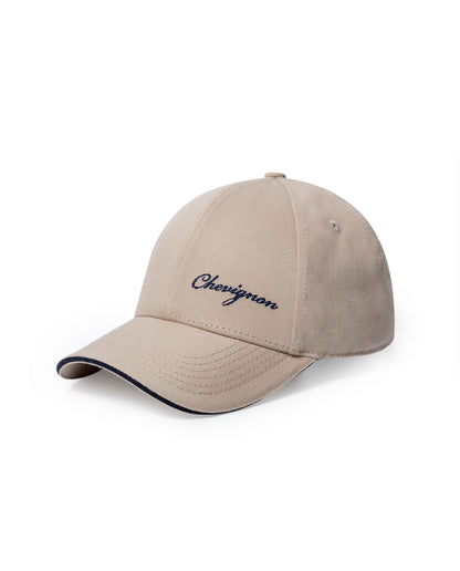 Unisex Cap 6 Panel Cotton Drill Structured Front Bilateral Embroidery-Print Graphics Contrast Visor Sandwich - Raw 63_031H004_CRU114303_0