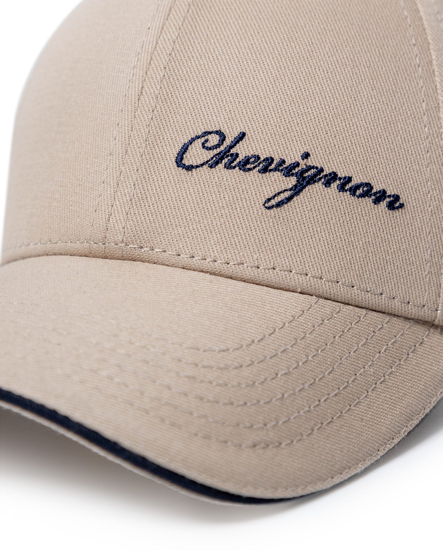 Unisex Cap 6 Panel Cotton Drill Structured Front Bilateral Embroidery-Print Graphics Contrast Visor Sandwich - Raw 63_031H004_CRU114303_3