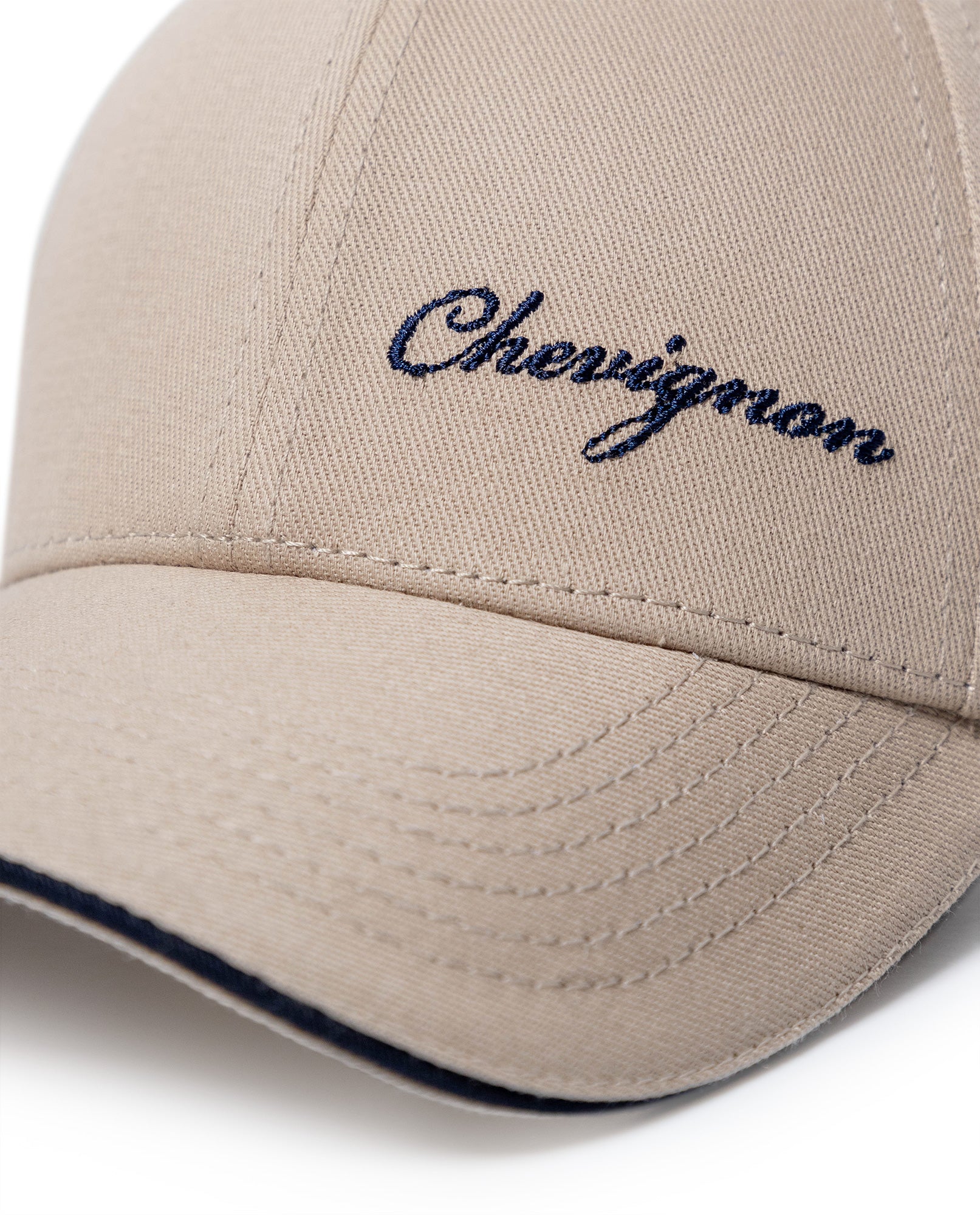 Unisex Cap 6 Panel Cotton Drill Structured Front Bilateral Embroidery-Print Graphics Contrast Visor Sandwich - Raw 63_031H004_CRU114303_3