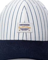 Unisex Cap 6 Panel Cotton Drill Stripe Structured Front Bilateral Label-Style Graphic Raw Visor Bottom - Raw 63_031H005_CRU120105_3