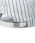 Unisex Cap 6 Panel Cotton Drill Stripe Structured Front Bilateral Label-Style Graphic Raw Visor Bottom - Raw 63_031H005_CRU120105_4