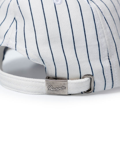 Unisex Cap 6 Panel Cotton Drill Stripe Structured Front Bilateral Label-Style Graphic Raw Visor Bottom - Raw 63_031H005_CRU120105_4