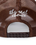Unisex Cap Trucker Cotton Polyester Drill Structured Front Label Simulation Embroidery-Print Plastic Strap - Brown 63_031H006_CAF191325_4