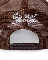 Unisex Cap Trucker Cotton Polyester Drill Structured Front Label Simulation Embroidery-Print Plastic Strap - Brown 63_031H006_CAF191325_4