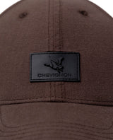 Unisex Cap 6 Panel Cotton Elastane Ripstop Structured Front Bilateral PVC Appliqué Raw Visor Bottom - Brown 63_031H007_CAF191325_3