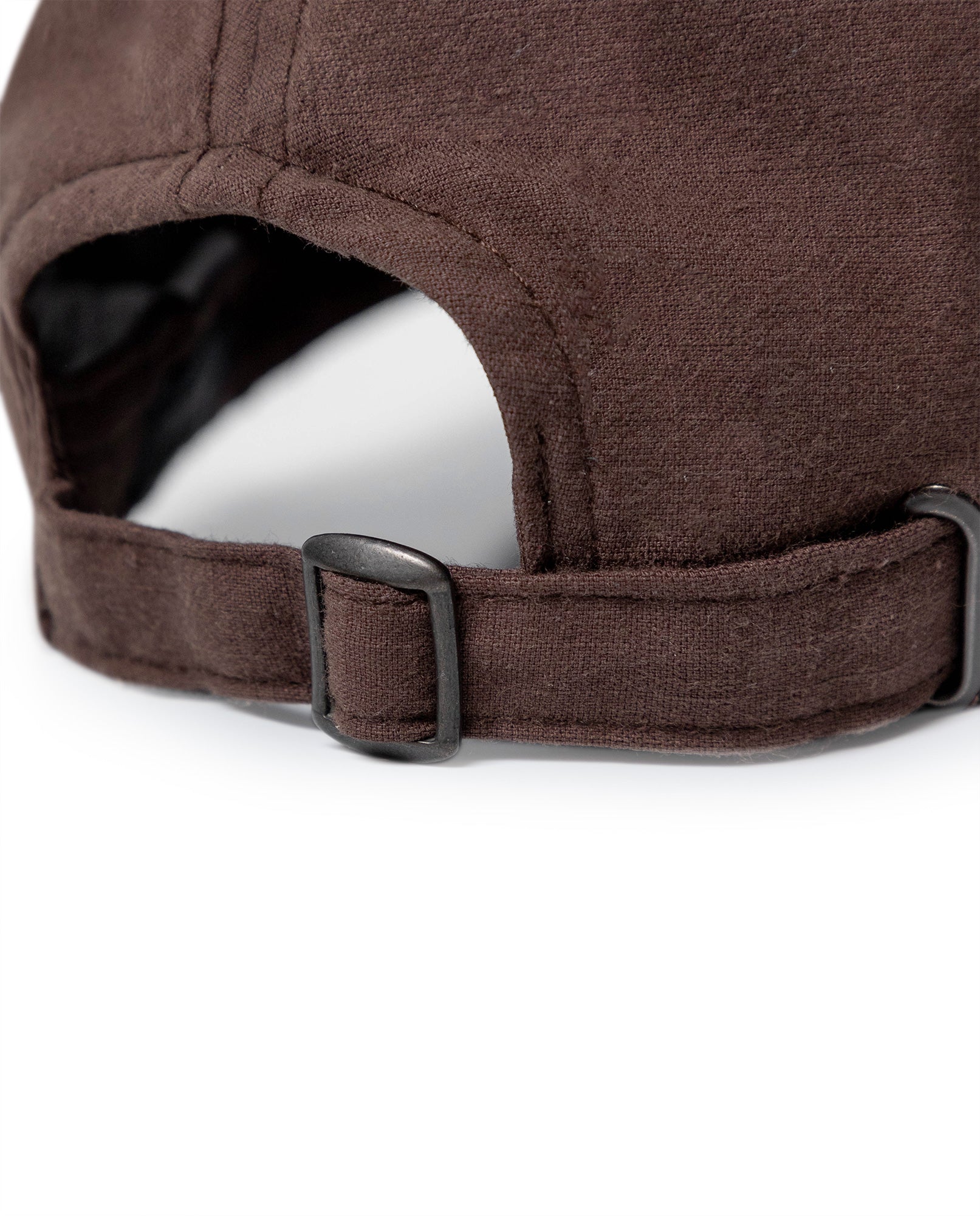 Unisex Cap 6 Panel Cotton Elastane Ripstop Structured Front Bilateral PVC Appliqué Raw Visor Bottom - Brown 63_031H007_CAF191325_4