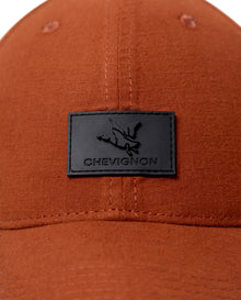 Unisex Cap 6 Panel Cotton Elastane Ripstop Structured Front Bilateral PVC Appliqué Raw Visor Bottom - Orange 63_031H007_NAR181350_3