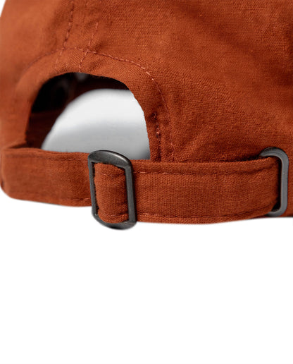 Unisex Cap 6 Panel Cotton Elastane Ripstop Structured Front Bilateral PVC Appliqué Raw Visor Bottom - Orange 63_031H007_NAR181350_4