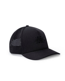 Unisex Cap 5 Panel Polyester Structured Front Rear Microperforated Ventilation High Density Print Tone Eyelets - Black 63_031H008_NEG194007_0