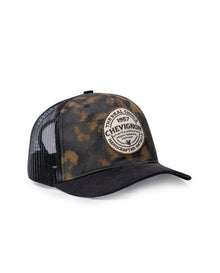 Unisex Cap Trucker Cotton Polyester Drill Camo Structured Front Appliqué Embroidery Mesh Fabric Strap - Green 63_031H010_VER190608_0