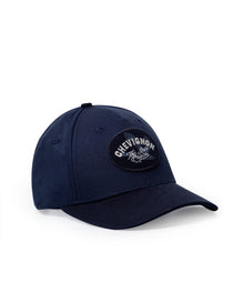 Unisex Cap 5 Panel Cotton Canvas Structured Front Printed Duck Embroidered Texts Combined Tone Eyelets - Blue 63_031H011_AZU194030_0