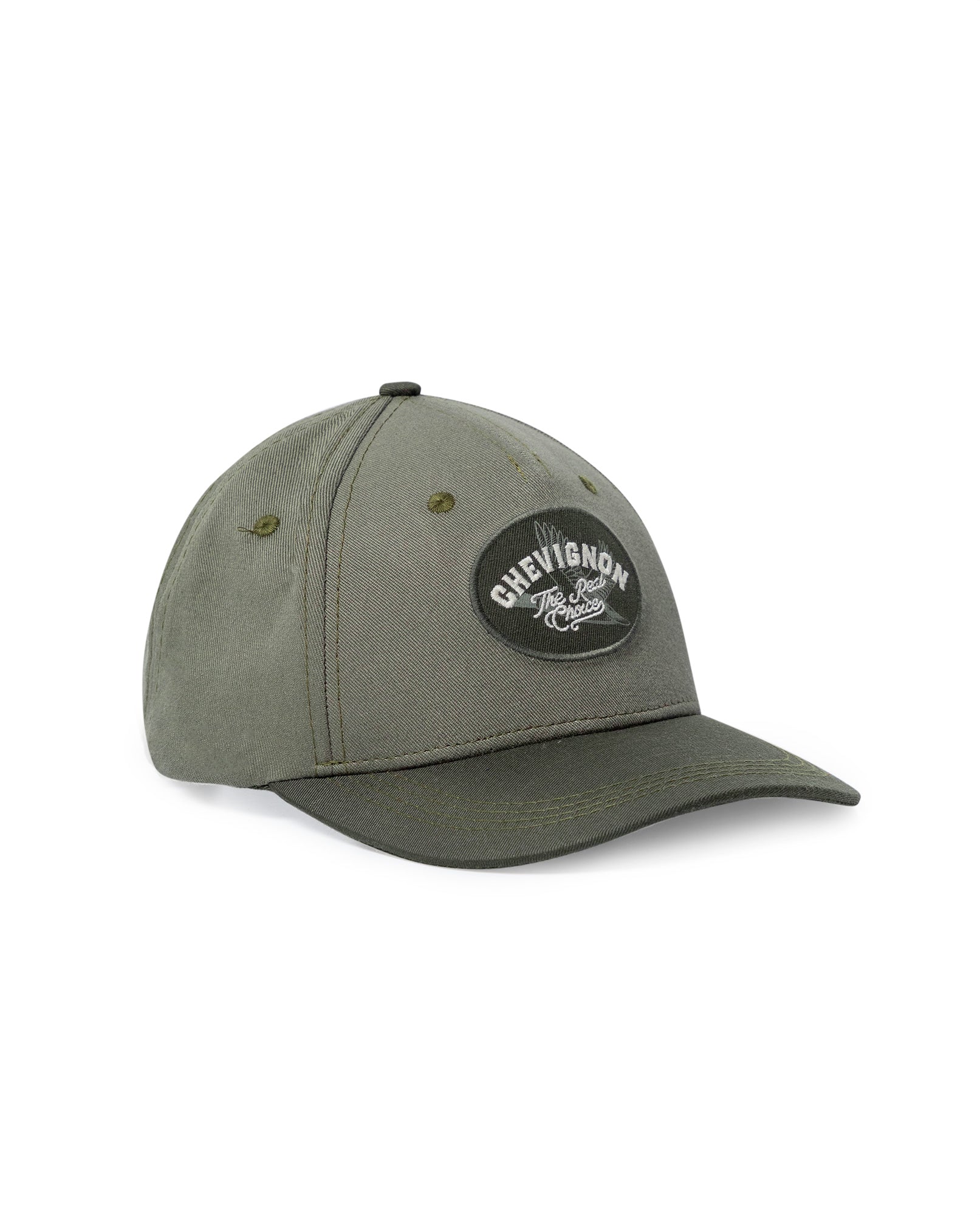 Unisex Cap 5 Panel Cotton Canvas Structured Front Printed Duck Embroidered Texts Combined Tone Eyelets - Green 63_031H011_VER170535_0