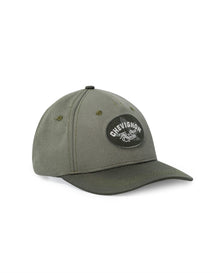 Unisex Cap 5 Panel Cotton Canvas Structured Front Printed Duck Embroidered Texts Combined Tone Eyelets - Green 63_031H011_VER170535_0