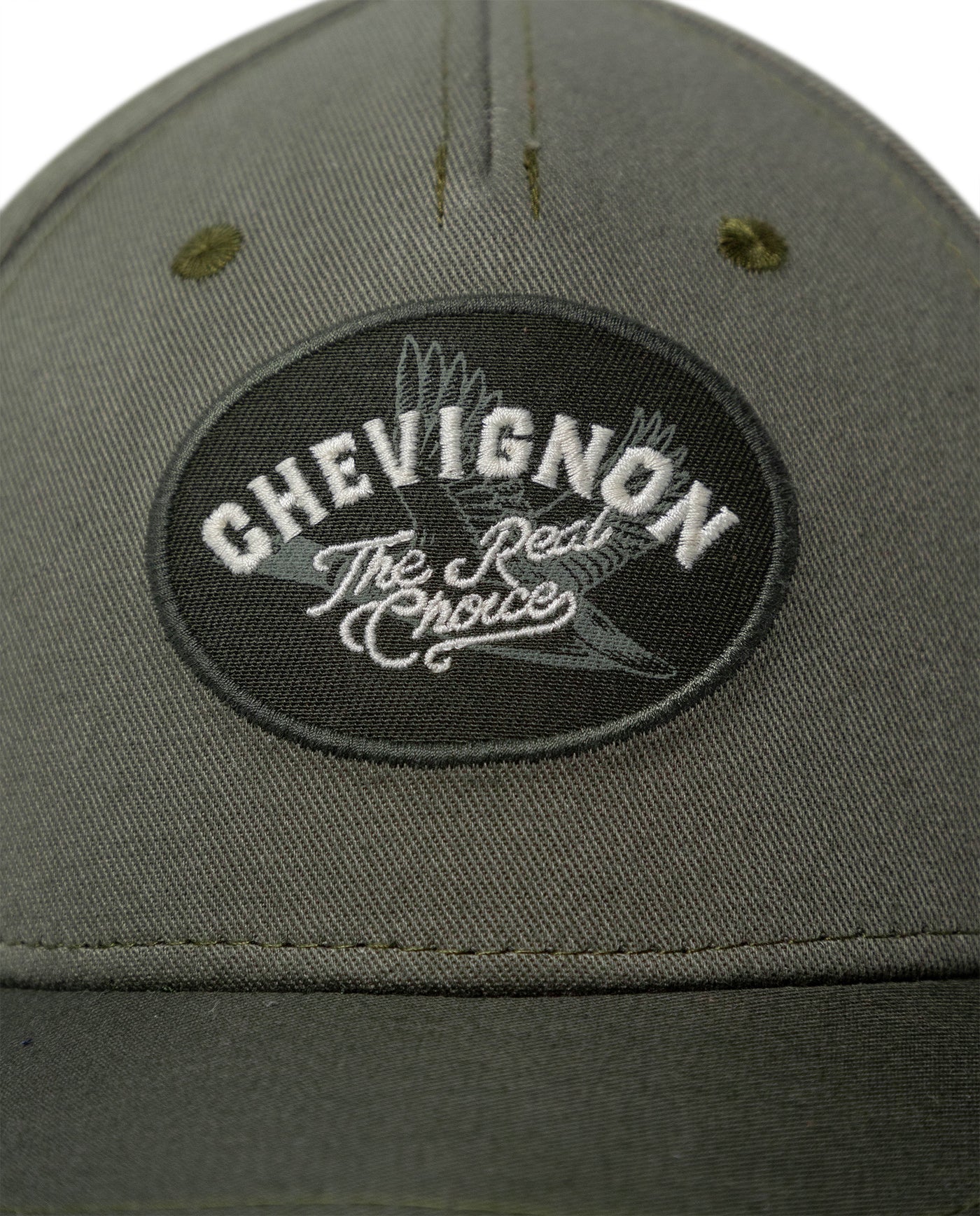 Unisex Cap 5 Panel Cotton Canvas Structured Front Printed Duck Embroidered Texts Combined Tone Eyelets - Green 63_031H011_VER170535_3