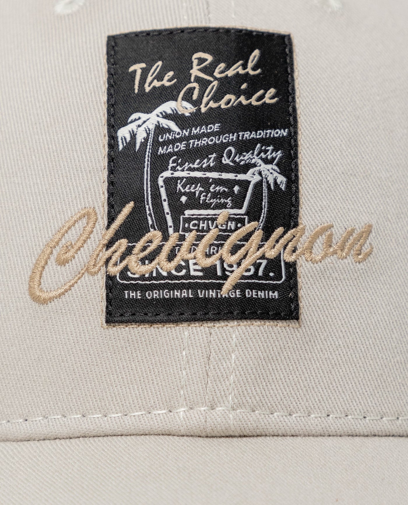 Unisex Six-Panel Structured Cap with Applied Chevignon Detail in Cotton 032G007 - 2