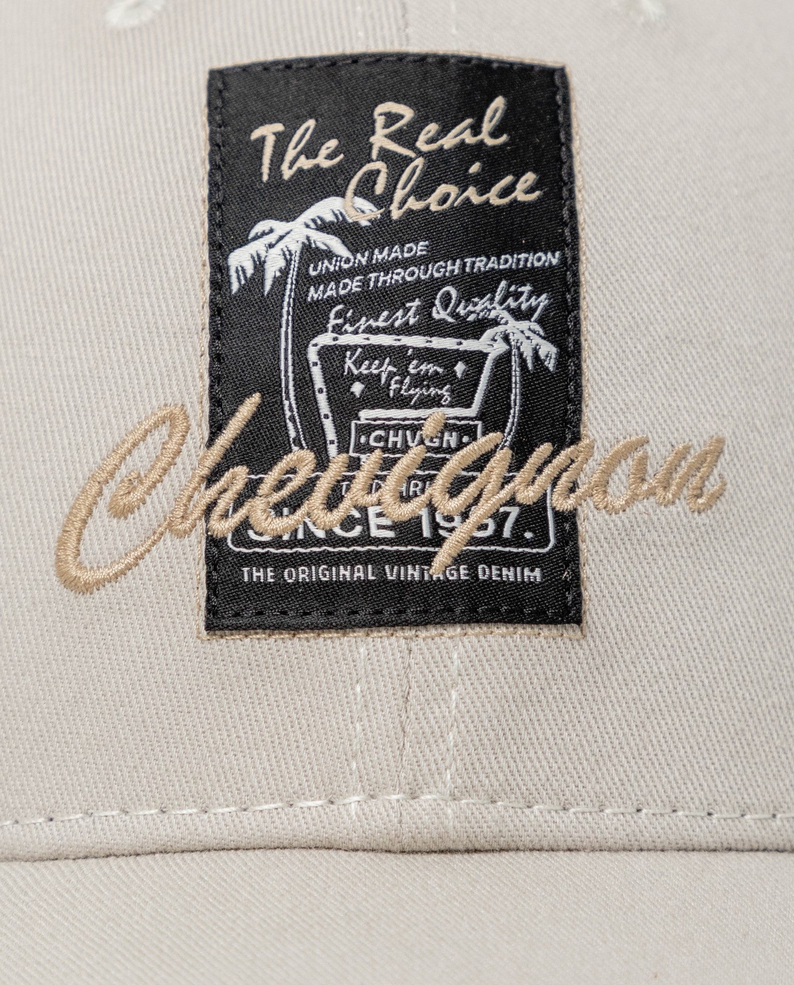 Unisex Six-Panel Structured Cap with Applied Chevignon Detail in Cotton 032G007 - 2