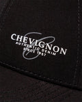 Unisex Leather Strap 6-Panel Cotton Cap - Black 039G008 - 2