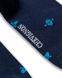 Mens Socks Mid Calf Cotton Elastane Kayak Graphics Chevignon Logo - Blue 63_051H000_AZU193940_3