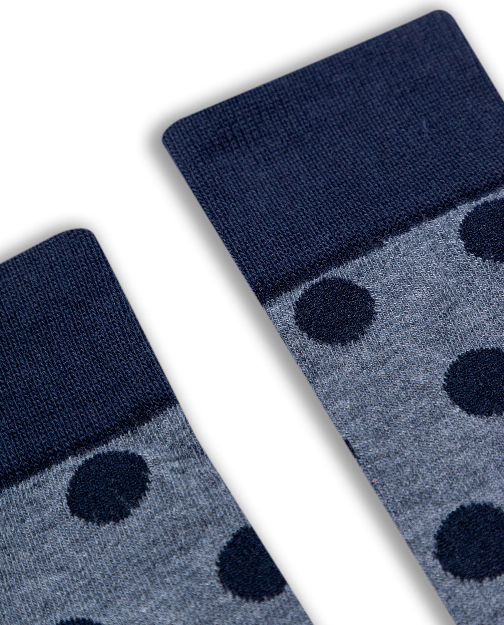 Mens Socks Mid Calf Cotton Elastane Circle Graphics Contrast Zones Contemporary - Blue 63_051H001_AZU193952_4