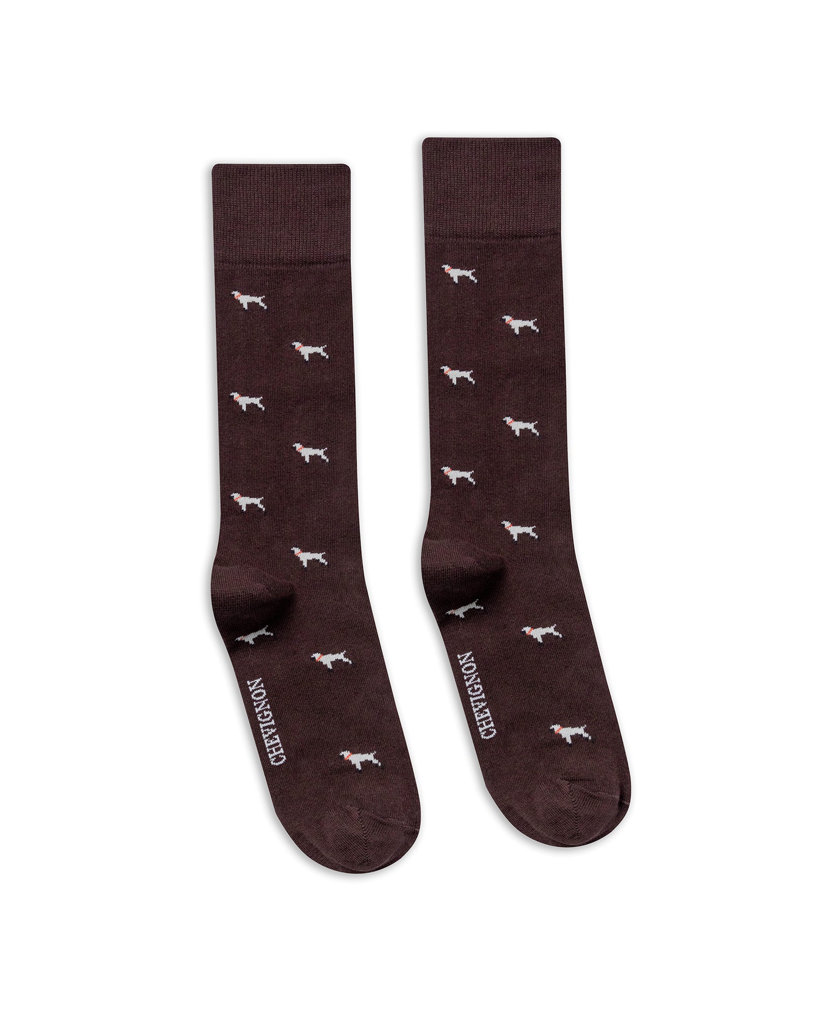 Mens Socks Mid Calf Cotton Elastane Dog Graphics Chevignon - Brown 63_051H002_CAF191325_0