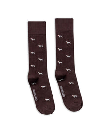 Mens Socks Mid Calf Cotton Elastane Dog Graphics Chevignon - Brown 63_051H002_CAF191325_0