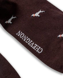 Mens Socks Mid Calf Cotton Elastane Dog Graphics Chevignon - Brown 63_051H002_CAF191325_3