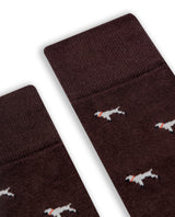 Mens Socks Mid Calf Cotton Elastane Dog Graphics Chevignon - Brown 63_051H002_CAF191325_4