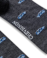 Mens Socks Mid Calf Cotton Elastane Car Graphics - Black 63_051H003_NEG194003_3