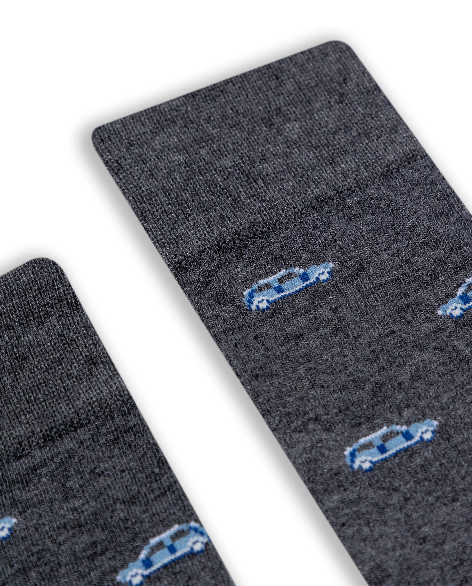 Mens Socks Mid Calf Cotton Elastane Car Graphics - Black 63_051H003_NEG194003_4
