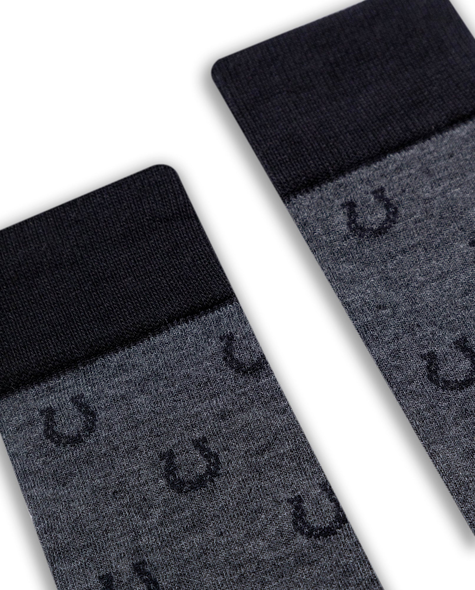 Mens Socks Mid Calf Cotton Elastane Horseshoe Graphics Tone on Tone Chevignon - Black 63_051H005_NEG194007_4