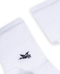 Mens Socks Mid Calf Cotton Elastane Ribbed Duck Logo Classic Versatile - White 63_051H006_BLA110601_4