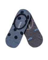Mens Socks Two Pack Super Invisible Cotton Elastane Silicone Grip - Various 63_051H011_SUR999997_0