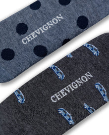 Mens Socks Two Pack Super Invisible Cotton Elastane Silicone Grip - Various 63_051H011_SUR999997_3