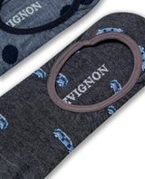Mens Socks Two Pack Super Invisible Cotton Elastane Silicone Grip - Various 63_051H011_SUR999997_5