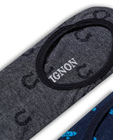 Mens Socks Two Pack Super Invisible Cotton Elastane Silicone Grip - Various 63_051H011_SUR999998_4