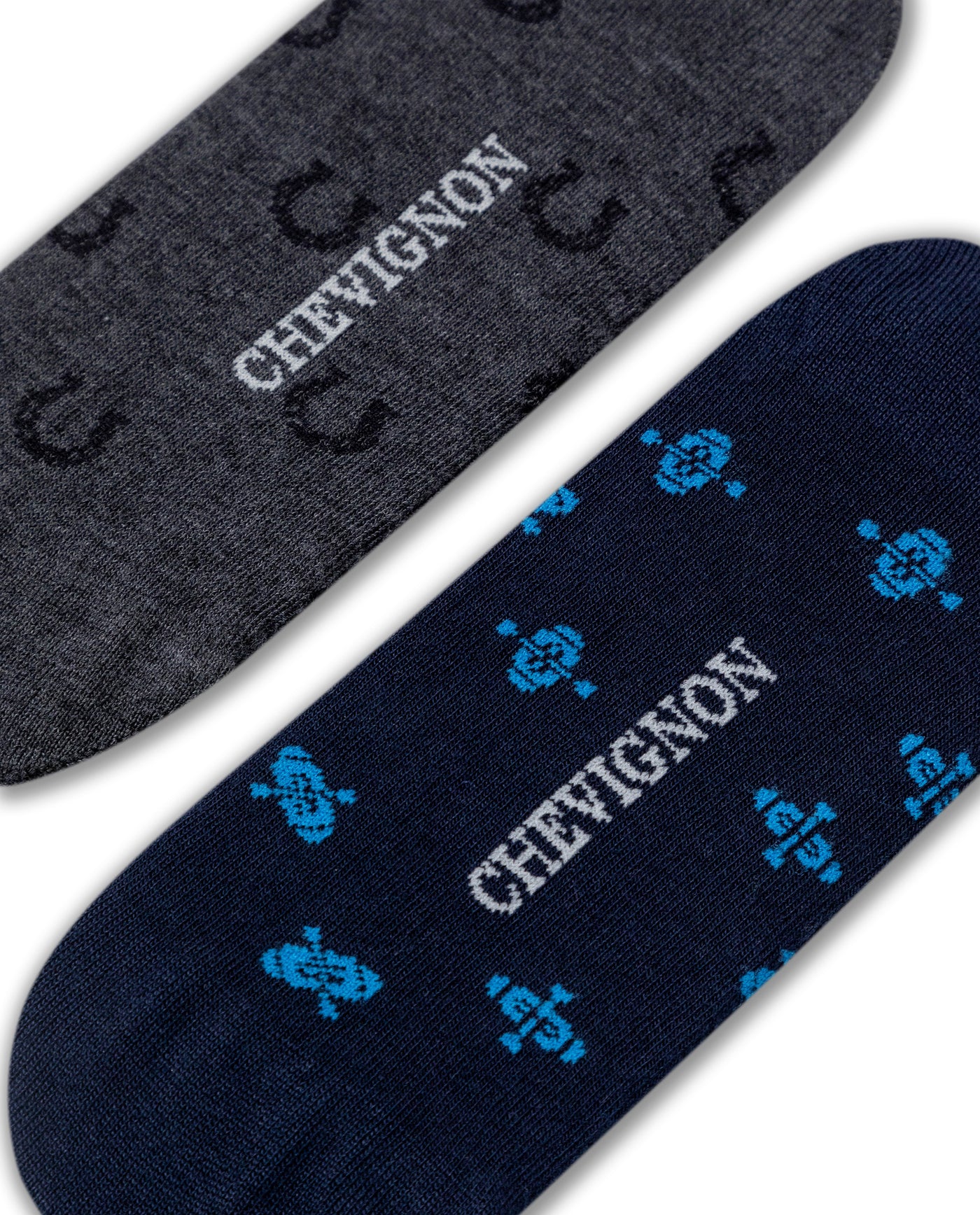 Mens Socks Two Pack Super Invisible Cotton Elastane Silicone Grip - Various 63_051H011_SUR999998_5