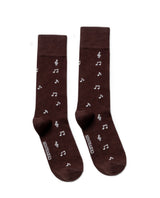 Men´s Print Crew Socks - Brown 63_052H001_CAF190915_0