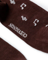 Men´s Print Crew Socks - Brown 63_052H001_CAF190915_4