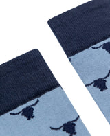 Men's Cow Graphic Mid-Calf Socks in Cotton-Polyamide Blend 059G000 - 2
