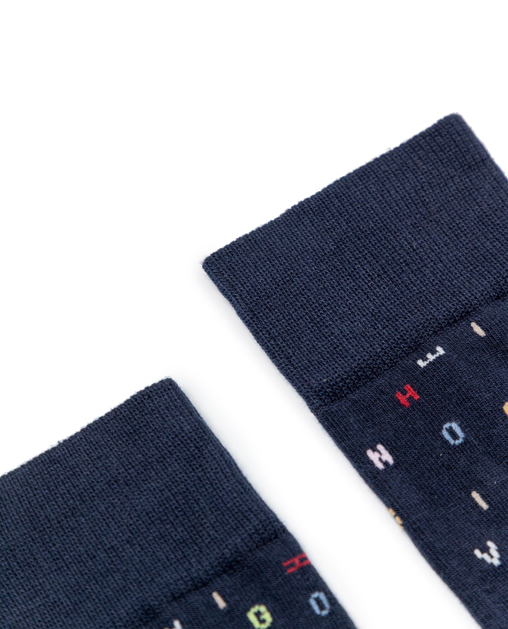 Men's Letter Graphic Mid-Calf Socks in Cotton-Polyamide Blend 059G001 - 3