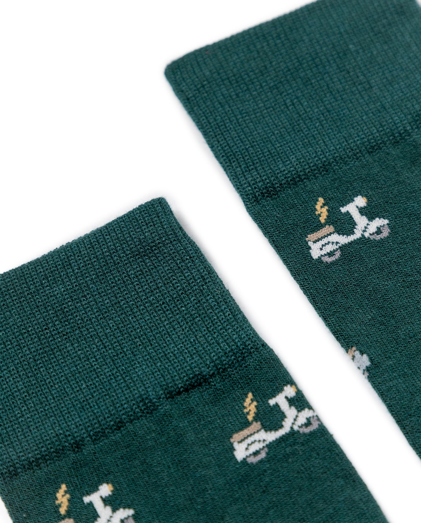 Men's Vespa Graphic Mid-Calf Socks in Cotton-Polyamide Blend 059G004 - 2