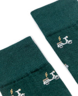 Men's Vespa Graphic Mid-Calf Socks in Cotton-Polyamide Blend 059G004 - 2