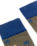 Men's Palm Tree Graphic Mid-Calf Socks in Cotton-Polyamide Blend 059G005 - 2