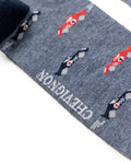 Men's Race Car Graphic Mid-Calf Socks in Cotton-Polyamide Blend 059G006 - 2
