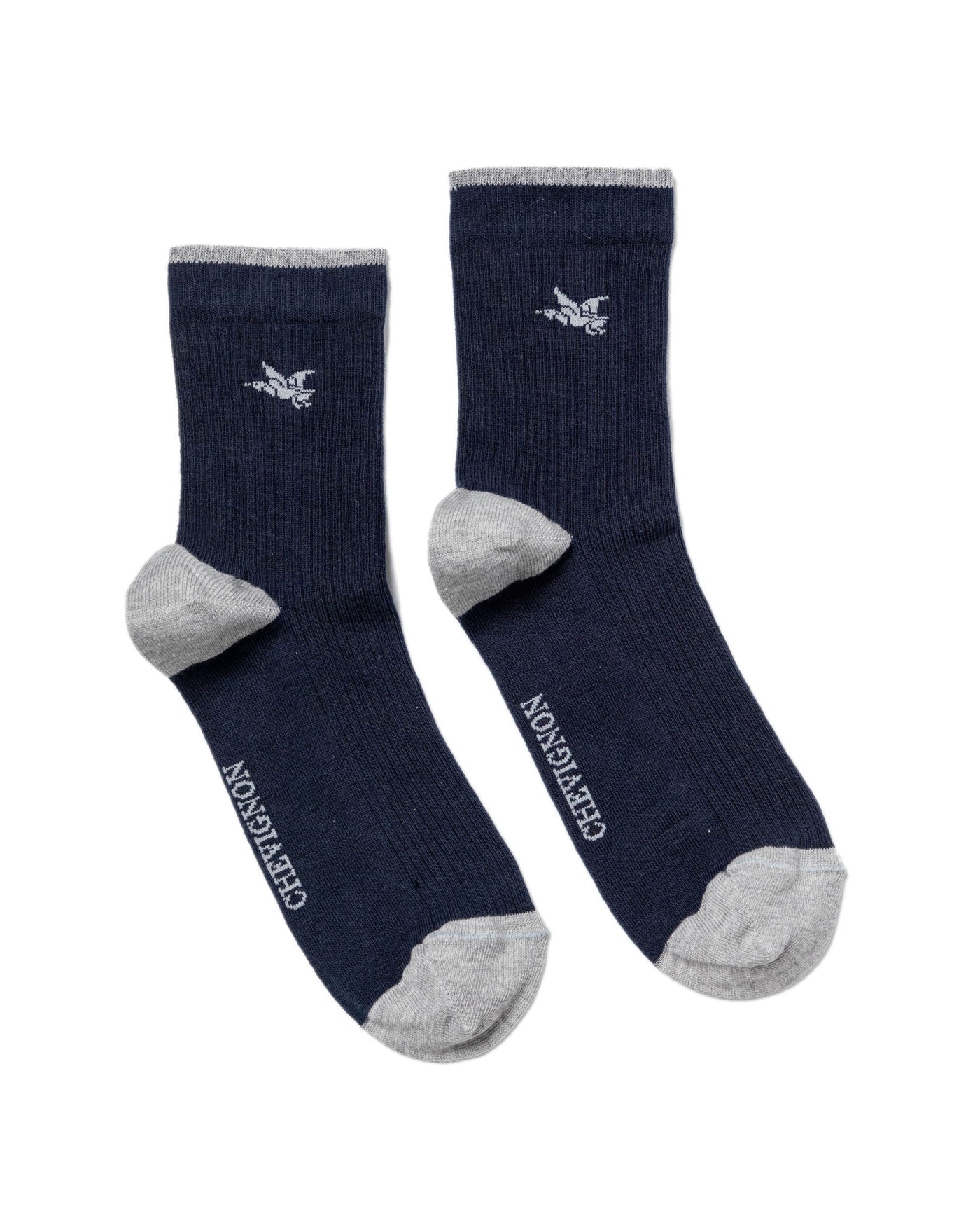 Men's Chevignon Duck Intarsia Ribbed Socks in Cotton-Polyamide Blend 059G007 - 1