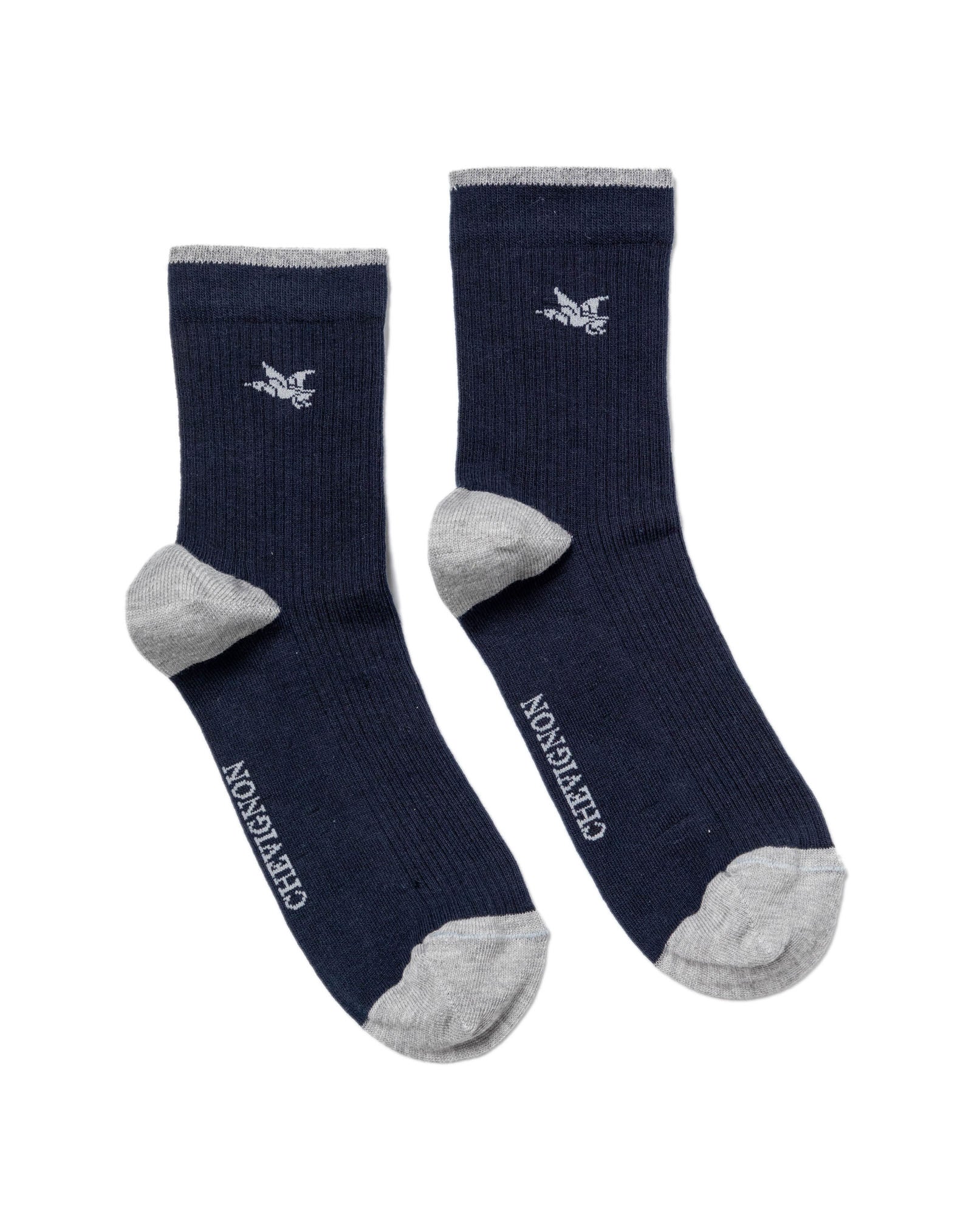 Men's Chevignon Duck Intarsia Ribbed Socks in Cotton-Polyamide Blend 059G007 - 1