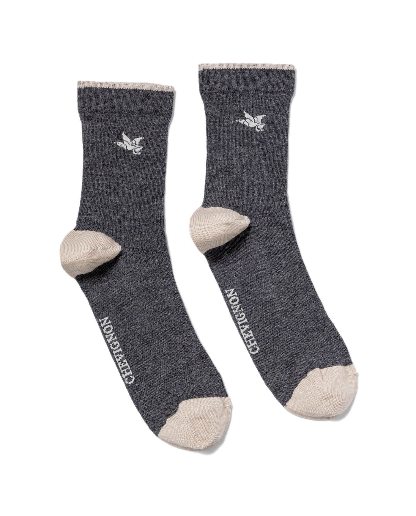 Men's Chevignon Duck Intarsia Ribbed Socks in Cotton-Polyamide Blend 059G007 - 1